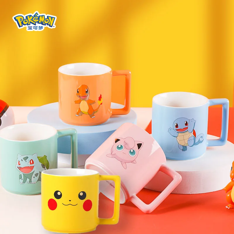 

350ml Pokémon Pikachu Psyduck Ceramics Cup Cute Mug Child Cartoon Anime Creative Jigglypuff Water Cup Coffee Cups Festival Gift
