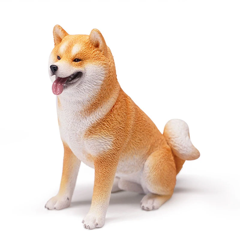 

1/6 Shiba Inu Dog Model Home Decoration Cute Animal Figure Pets Xmas Gift Handmade Toy Kid Creative Ornaments for Children Adult