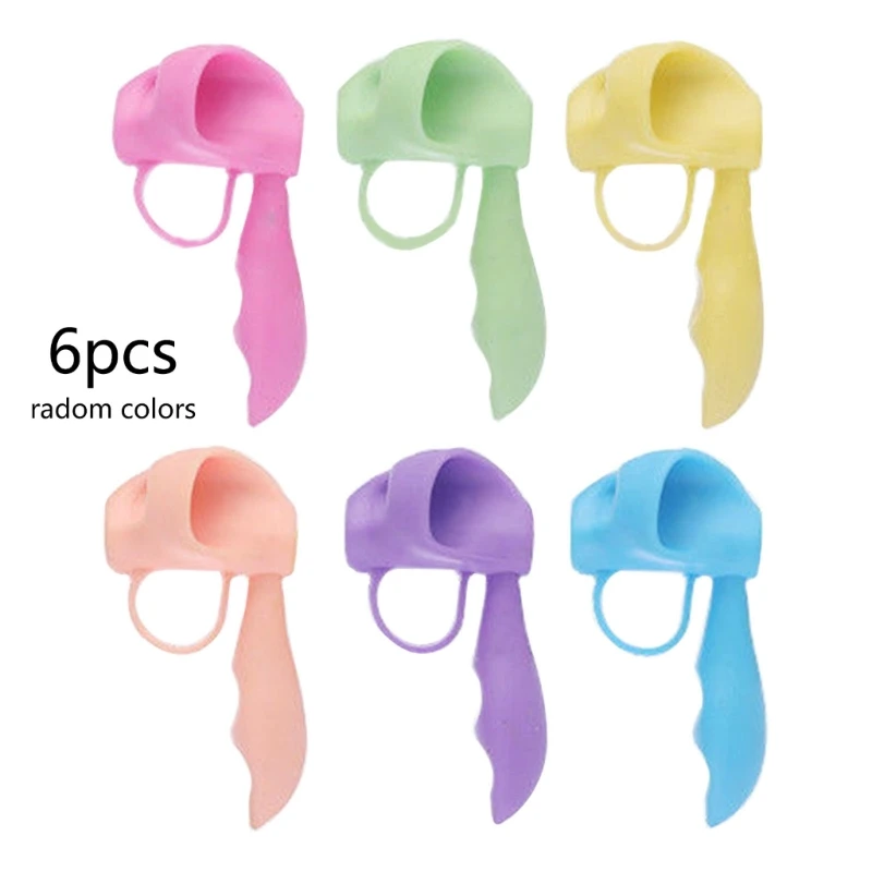 

6 Pcs Silicone Pencil Grips for Toddler Handwriting Posture Correction Ergonomic Pencil Grippers Universal Writing Aid