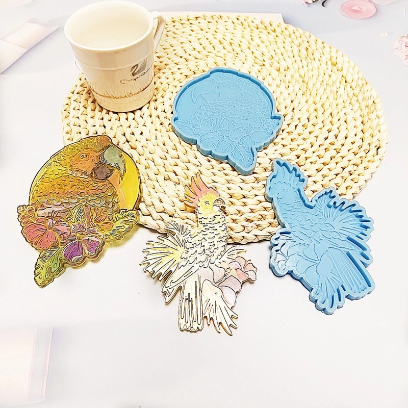 

Cute Eagle Silicone Coaster Resin Mold Cup Mat Coaster Casting Silicone Mould DIY Craft Jewelry Home Decor Casting Tool