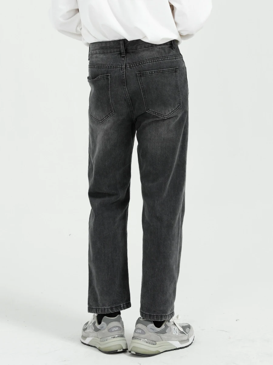 Four Seasons Men's Jeans Korean Trend Casual Cropped Pants Fashion Streetwear Men Ins Hot Sale Y2k Men Jeans Men Clothing JEANS