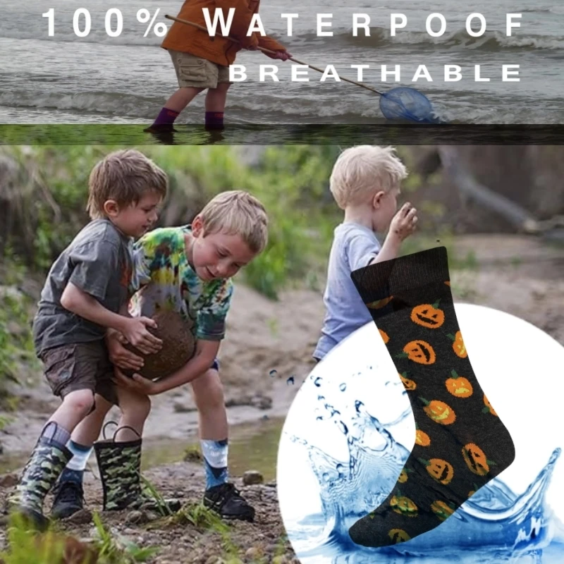 

Носки влагопоглощающие, водонепроницаемые, теплые, впитывающие пот носки для альпинизма, езды на велосипеде, пеших прогулок, для мальчиков, для спорта на открытом воздухе