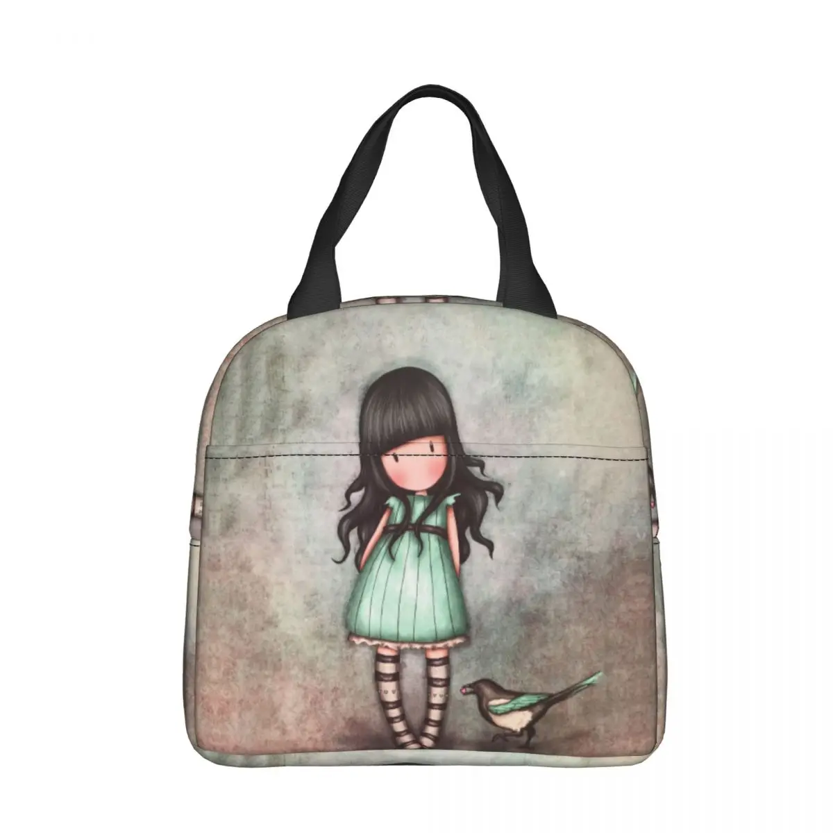 

Santoro Gorjuss Doll Insulated Lunch Bag Leakproof Art Cute Cartoon Reusable Thermal Bag Tote Lunch Box School Travel Men Women