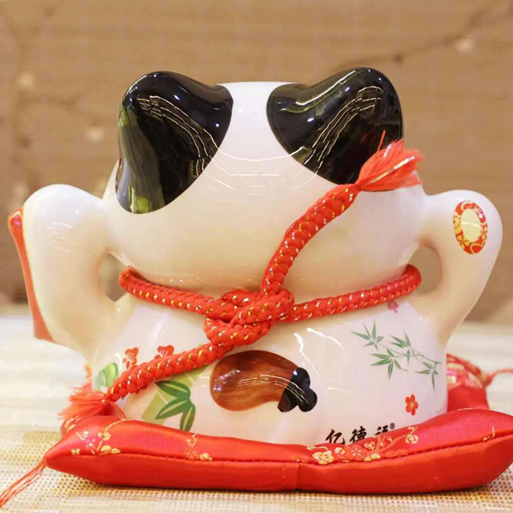 

Керамическая коробка для конфет с большим ртом, кошка на удачу, копилка, статуэтка, милый стиль, ключ, шоколад, банка для закусок, для дома, офиса, стола