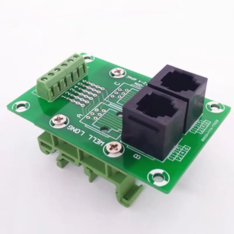 2 шт./лот RJ11/RJ12 6P6C Jack 2-сторонняя коммутационная плата Buss клеммная колодка разъем.