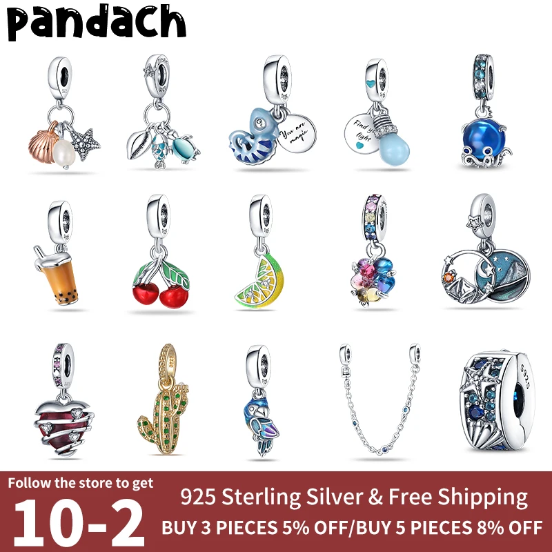 Цепочка из серебра 925 пробы с подвесками в виде животных | Украшения и аксессуары