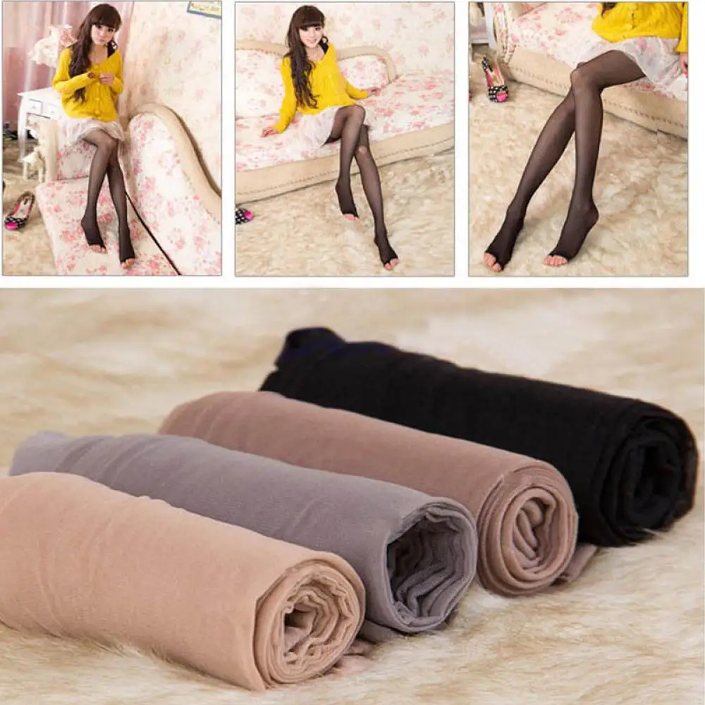 

Womens Open Toe Ultra-Thin Sheer Leggings Socks Stockings Tights Pantyhose