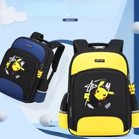 pokemon pikachu anime cartoon backpacks waterproof and large capacity student backpack children boy girl canvas cute backpack
