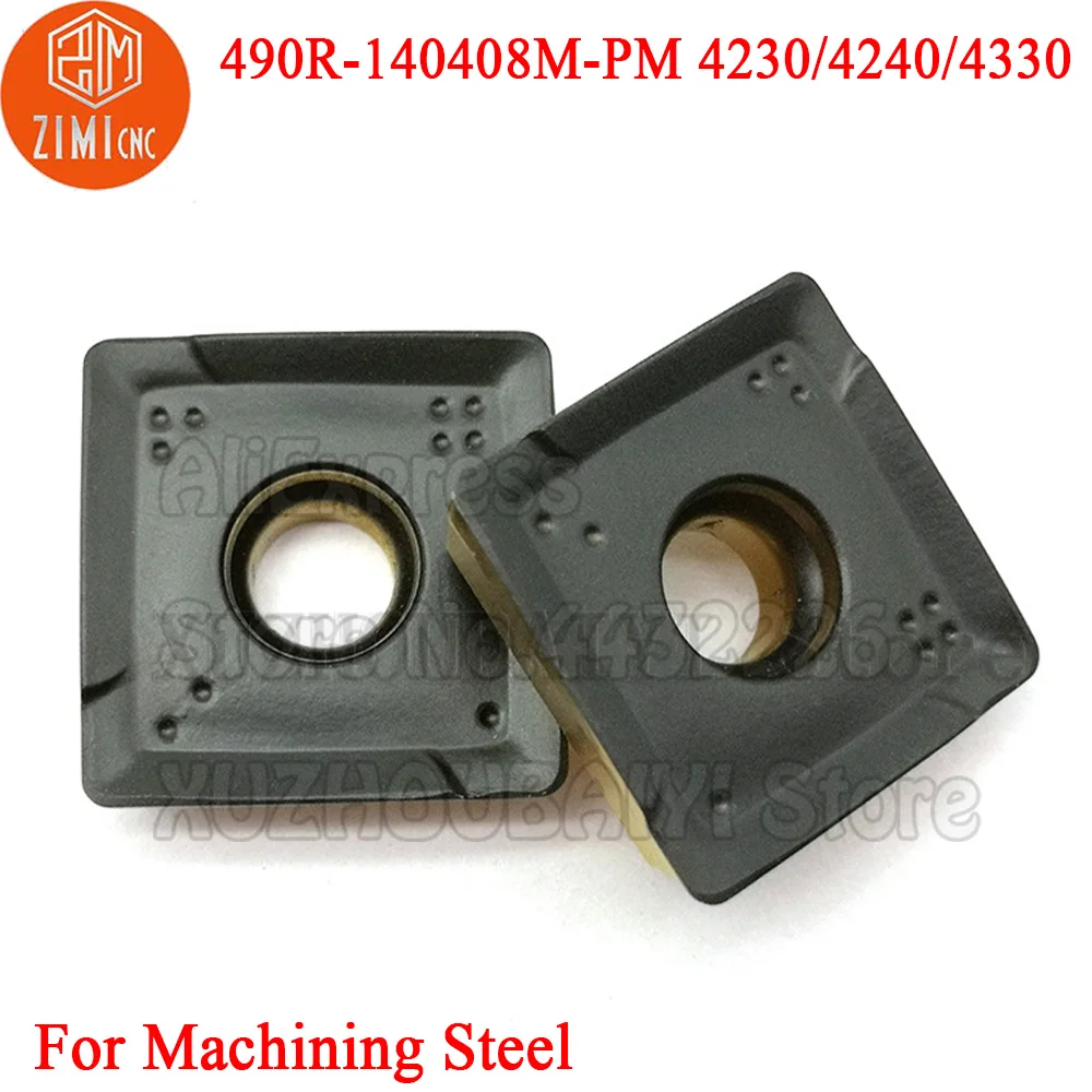

10pc 490R-140408M-PM 4230 490R-140408M-PM 4240 490R-140408M-PM 4330 Carbide Milling Inserts Turning Tools CNC Cutter Lathe Blade