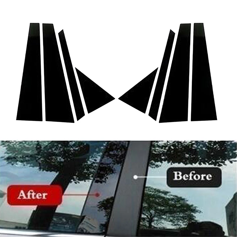 

6Pcs Car Door Window Pillar Posts Trim Cover Sticker Glossy Black Exterior Part for Hyundai Tucson 2016 2017 2018 2019 2020 2021