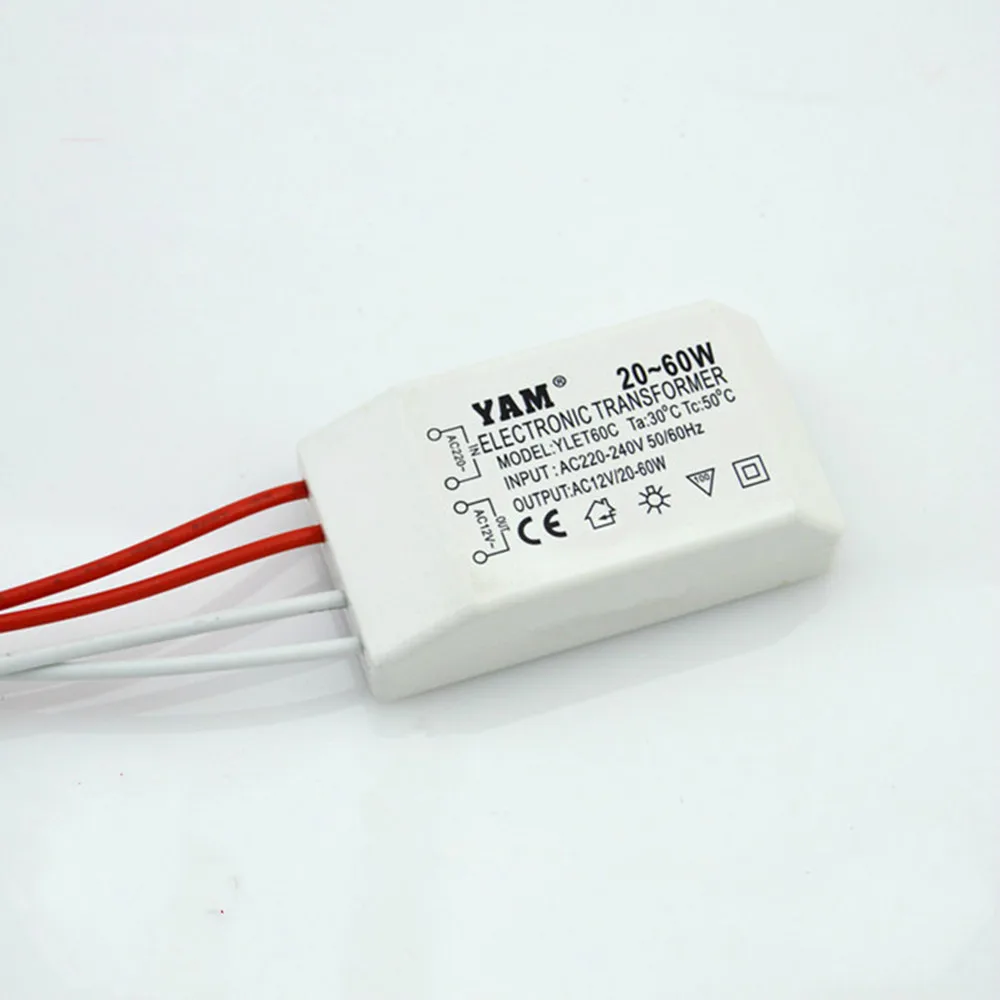 Voltage transformer 220V to AC 12V Electronic Transformer Converter 20 TO 60W Halogen Light Driver Power Supply Changer |