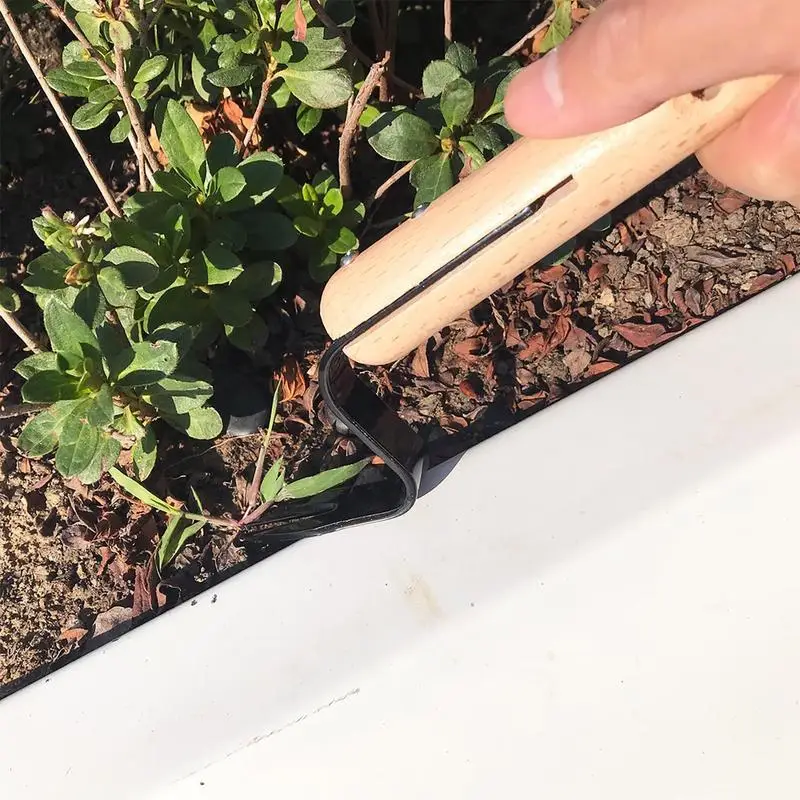 Садовая ручная вилка для копания сорняков с удобной деревянной ручкой стальной