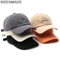 bisenmade baseball cap for men and women fashion letters embroidery hats cotton soft top snapback hat hip hop summer visors caps
