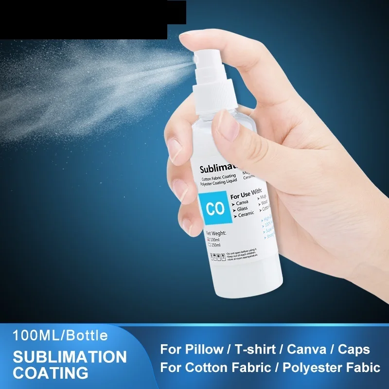 

NEW 100ML Spray Sublimation Coating Sublimation Ink Pretreatment Liquid Coating Fluid For Cotton Polyester Fabric T-shirt Canva