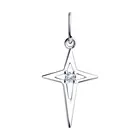 Подвеска SOKOLOV из серебра с фианитом, Серебро, 925, Оригинальная продукция