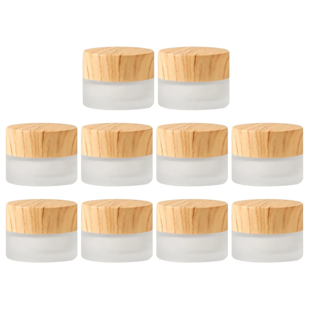 

10PCS 5g Compact Frosted Glass Eye Cream Bottle Cosmetics Sub Storage Bottle