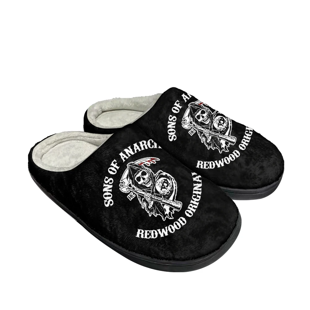 

Hot Anarchy Latest Fashion Cotton Custom Slippers Mens Womens Sandals Plush Casual Keep Warm Shoes Thermal Comfortable Slipper