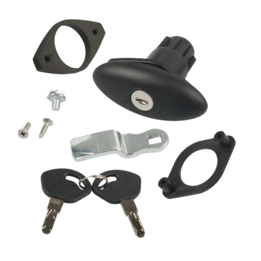 Черный дверной замок люка для прицепа автофургона дома на колесах толщина рамы 38