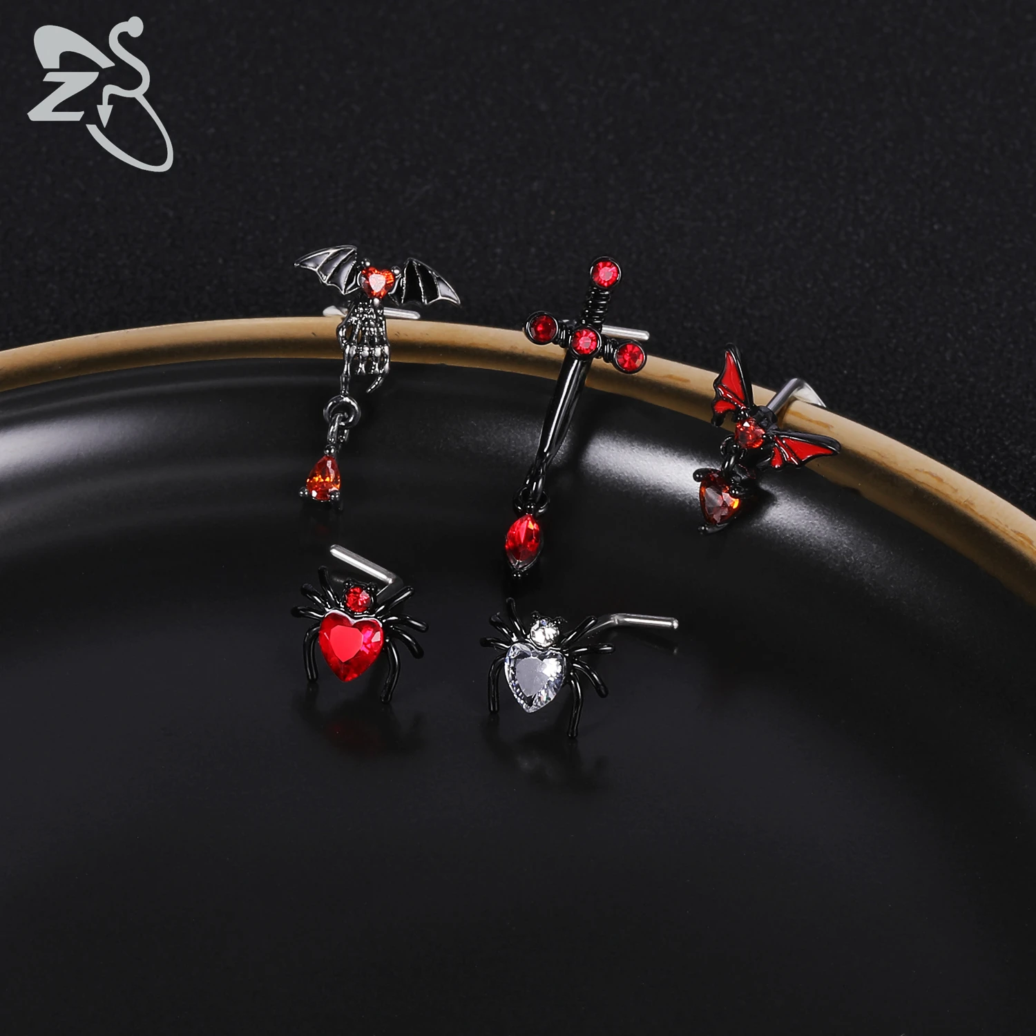 Пирсинг для носа из нержавеющей стали ZS 1 шт