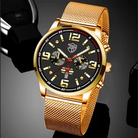 2022 fashion mens watches luxury men stainless steel mesh belt quartz watch business casual leather male clock relogio masculino