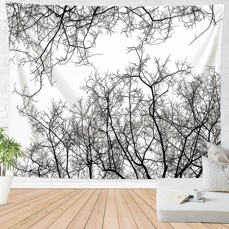 Красивый большой гобелен с рисунком природного леса дешевый хиппи настенный