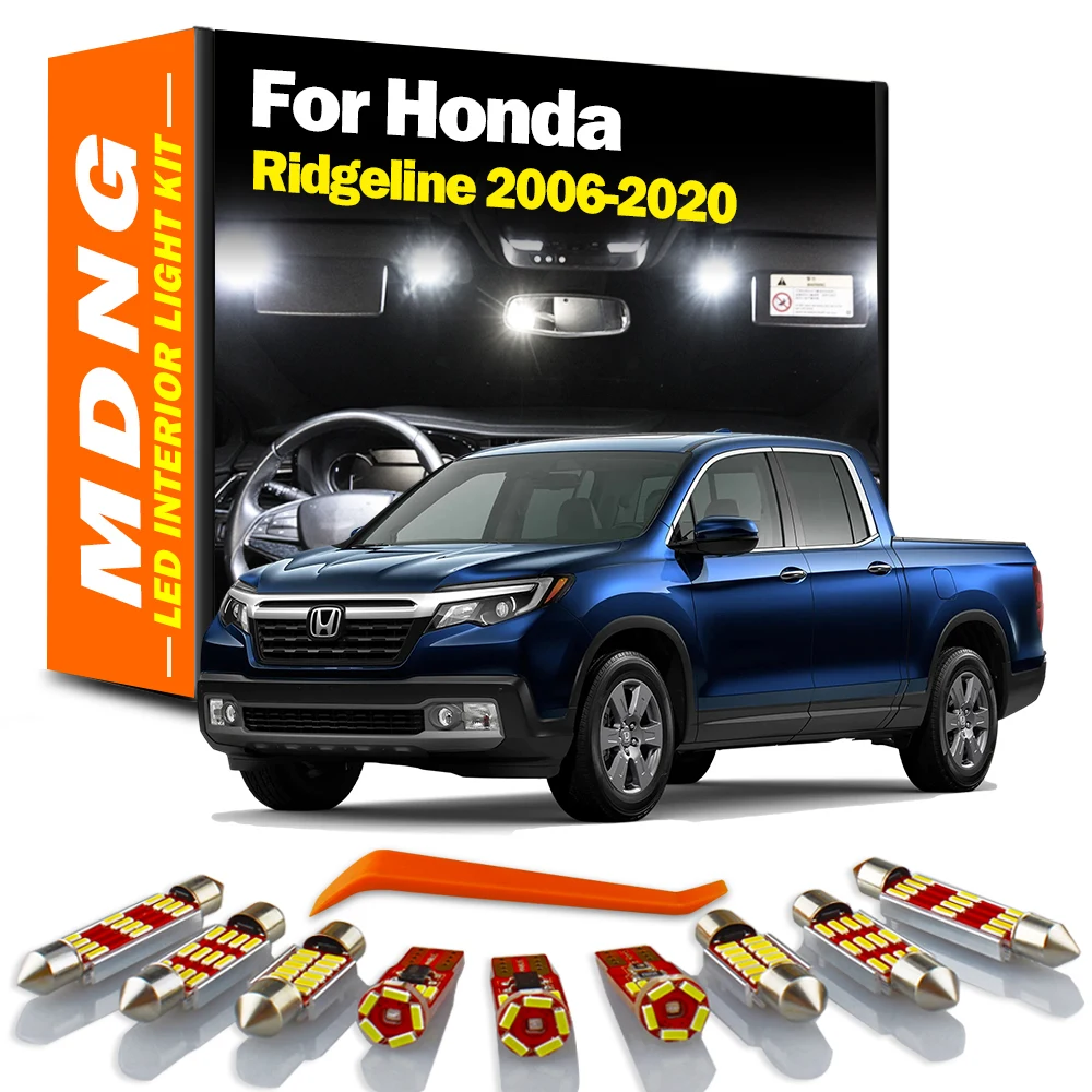 MDNG Canbus LED Interior Map Dome Light Kit For Honda Ridgeline 2006-2016 2017 2018 2019 2020 Car Led Bulbs No Error Accessories