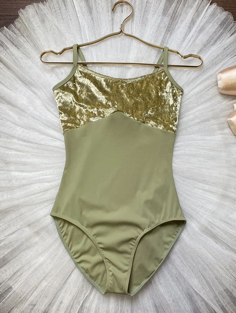 Ballet Dance Leotard Women 2022 New Elegant Velvet Ballet Vest Clothes Lady's Dancing Team Gymnastics Coverall