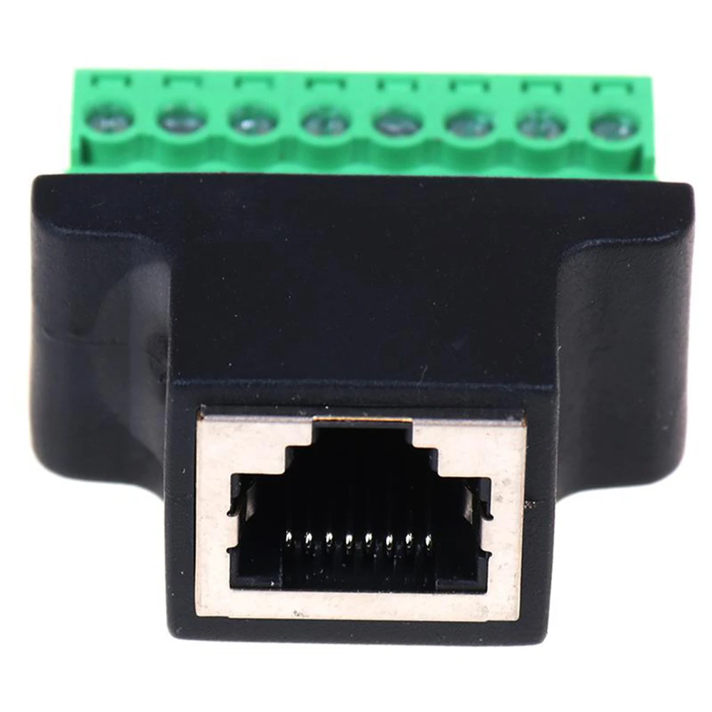 

RJ45 Female to Screw Terminal 8 Pin Connector Ethernet Cable Extender Adapter Computer Related Connection and Connectors