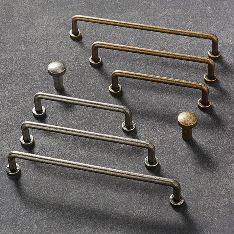 

Cabinet, wardrobe, handle, new Chinese style, retro American style, antique copper, simple, antique style, small handle
