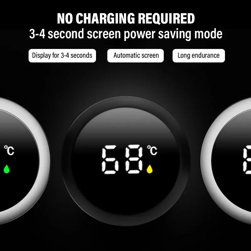 Умный автомобильный термос AMG Badge бутылка с индикатором температуры кофейная