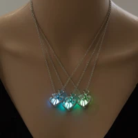 fashion originality abstract luminous fox chain pendant jewelry fluorescence neck necklace for women accessories wholesale