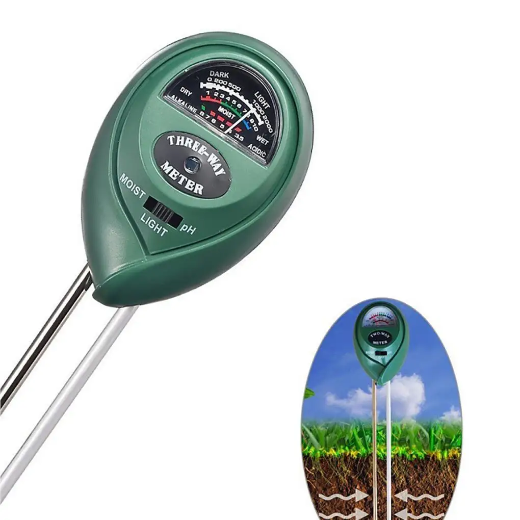 

3 In 1 Soil Water Humidity Light PH Meter Soil Tester Analyzer Detector For Garden Plant Flower Hydroponic Garden Tool