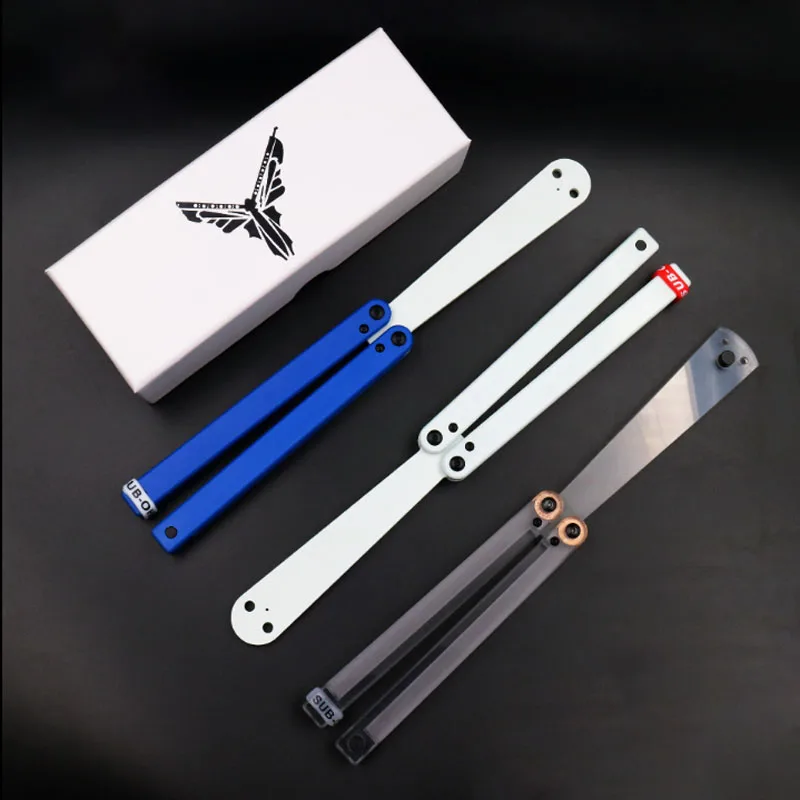 Small knife yy post bar player squid all plastic POM material fall-resistant portable butterfly knife practice knife not edged