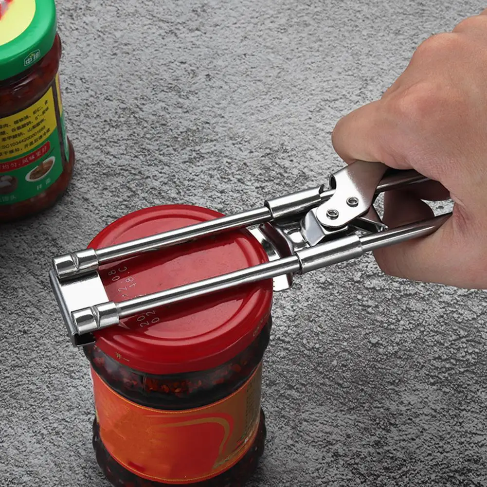 

Stainless Steel Jar Lid Opener Multifunctional Adjustable Anti-slip Gripper Can Opener Kitchen Accessories