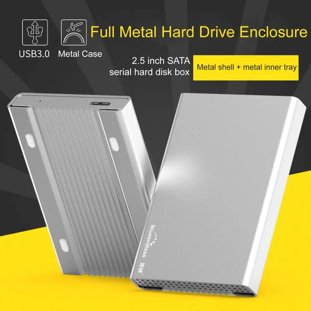 

HDD Case Portable Support 2.5-inch SATA Lightweight External USB Hard Drive Disk Case for Home