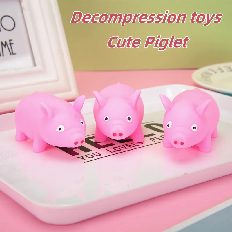 

Pink Pig Squeeze Stretch Pinch Restore Safe Decompression Toy Stress Relief Toys For Kids Adult