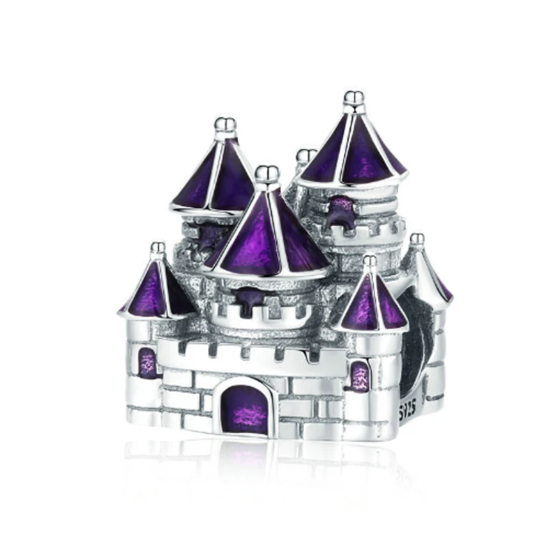 2 шт. фиолетовые шармы-подвески в виде ангела тыквы замок бусины сделай сам Черный