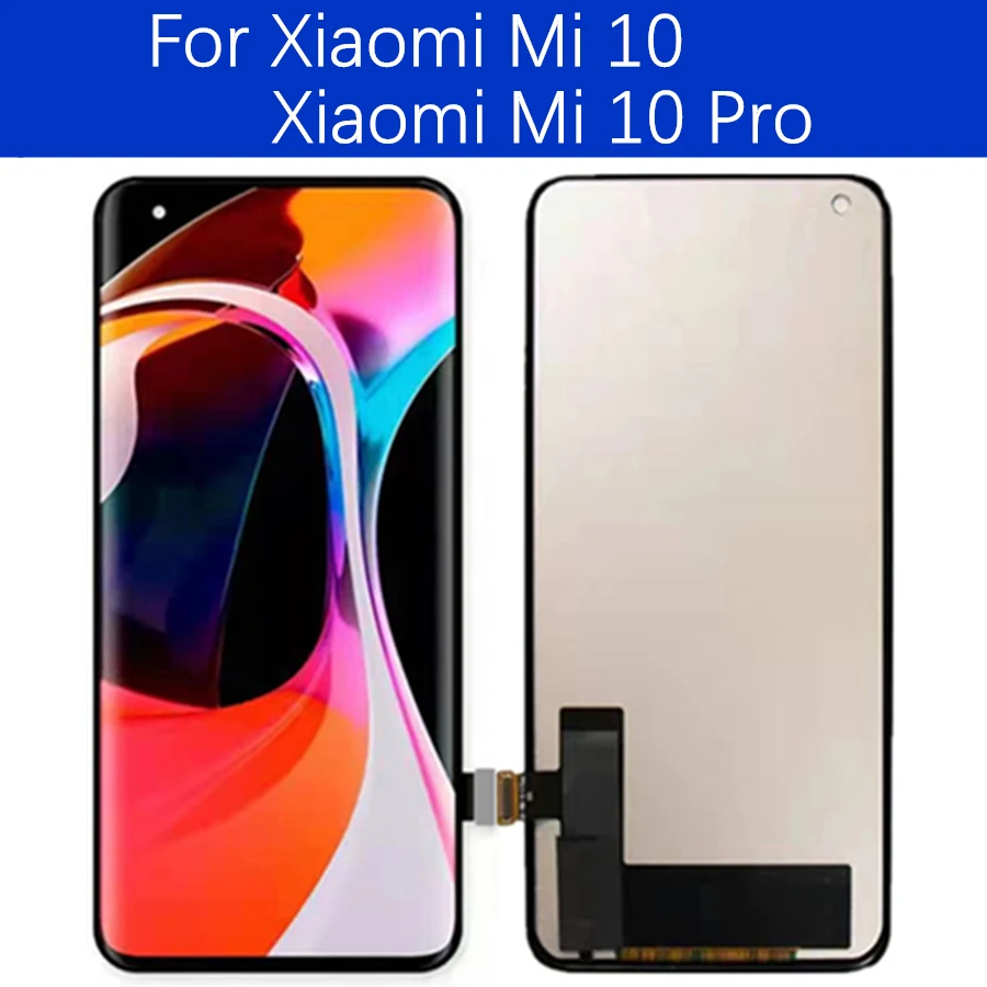 

6,67 экран для Xiaomi Mi 10, Mi10 Pro, M2001J2G, в сборе, сенсорная панель, цифровой преобразователь, для замены