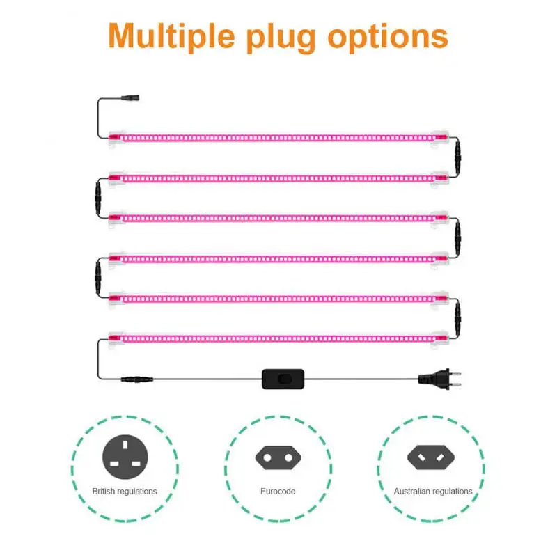 

Hard Light Strip Ac180-240v Dimmable Indoor Home Multi-functional For Plant Veg Flowers Greenhouse Tent Phytolamp For Plants