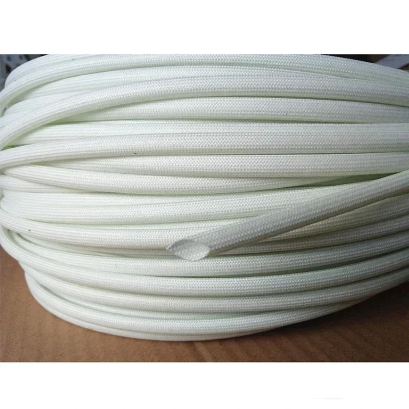 

Стекловолоконная трубка 200 град. C 1 ~ 25 мм, силиконовая смола, плетеная трубка, огнестойкая Стекловолоконная изолирующая трубка для защиты кабеля