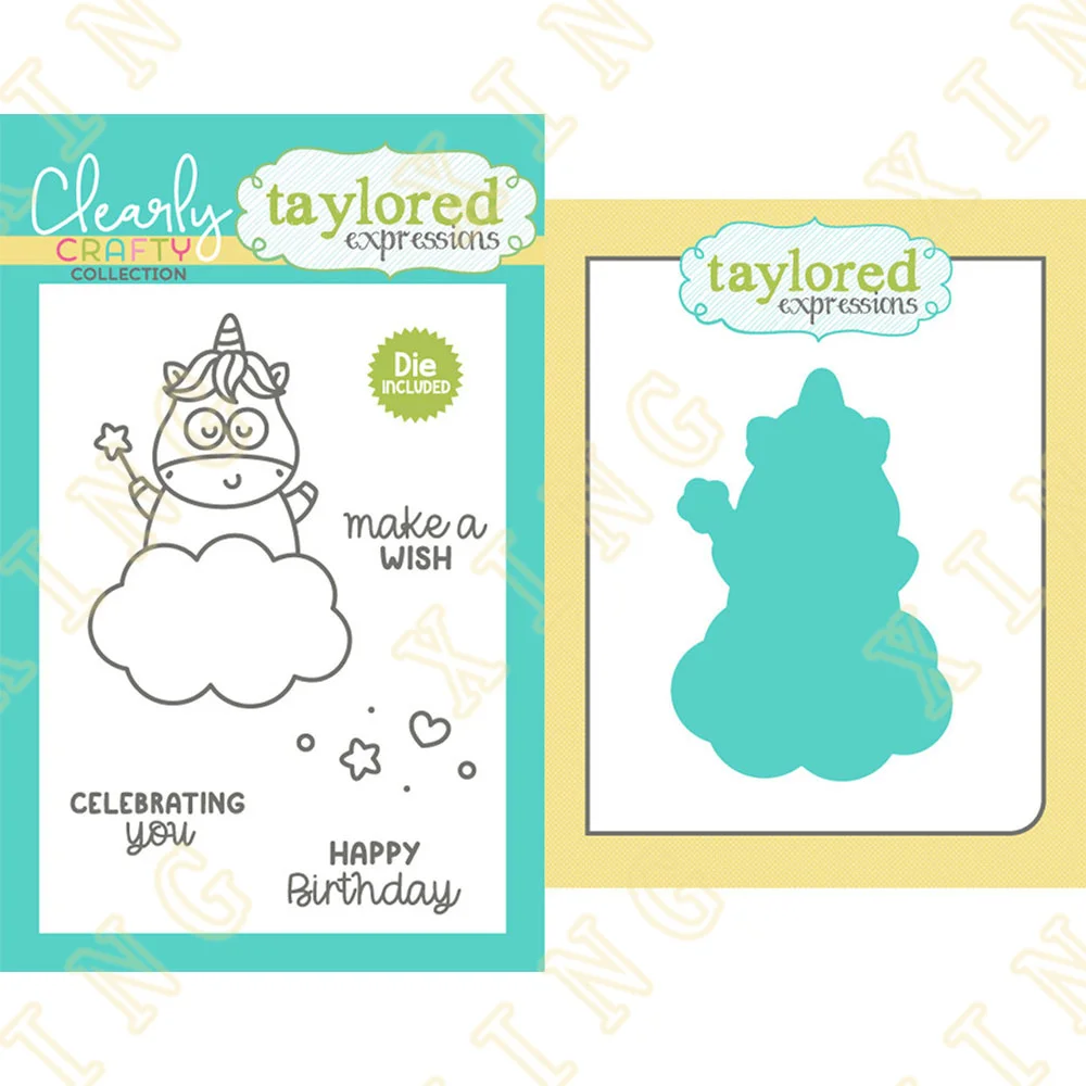 

Metal Cutting Dies Clear Stamps Scrapbook Diary Secoration Embossingtemplate Diy Greeting Card Handmade 2022 New U-nicorn Clear