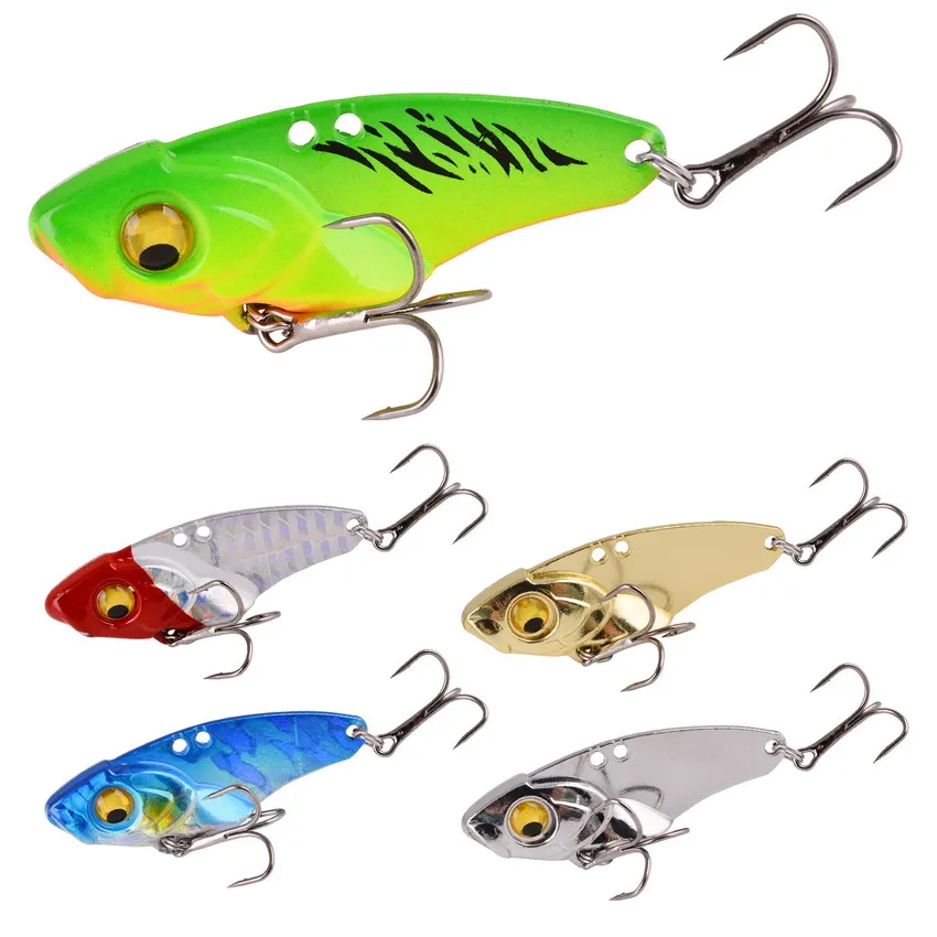 

1PCS Fishing Lures Wobbler 7/10/15/20g Metal Vib Vibration Bait for Fishing Treble Hook Artificial Hard Baits Spinner Spoon Lure