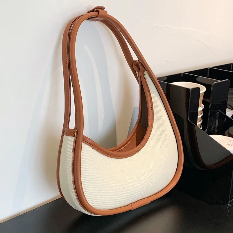 

popular niche women s 2022 summer new luxury handbags versatile canvas women shoulder underarm Bag Fashion Handbag designer