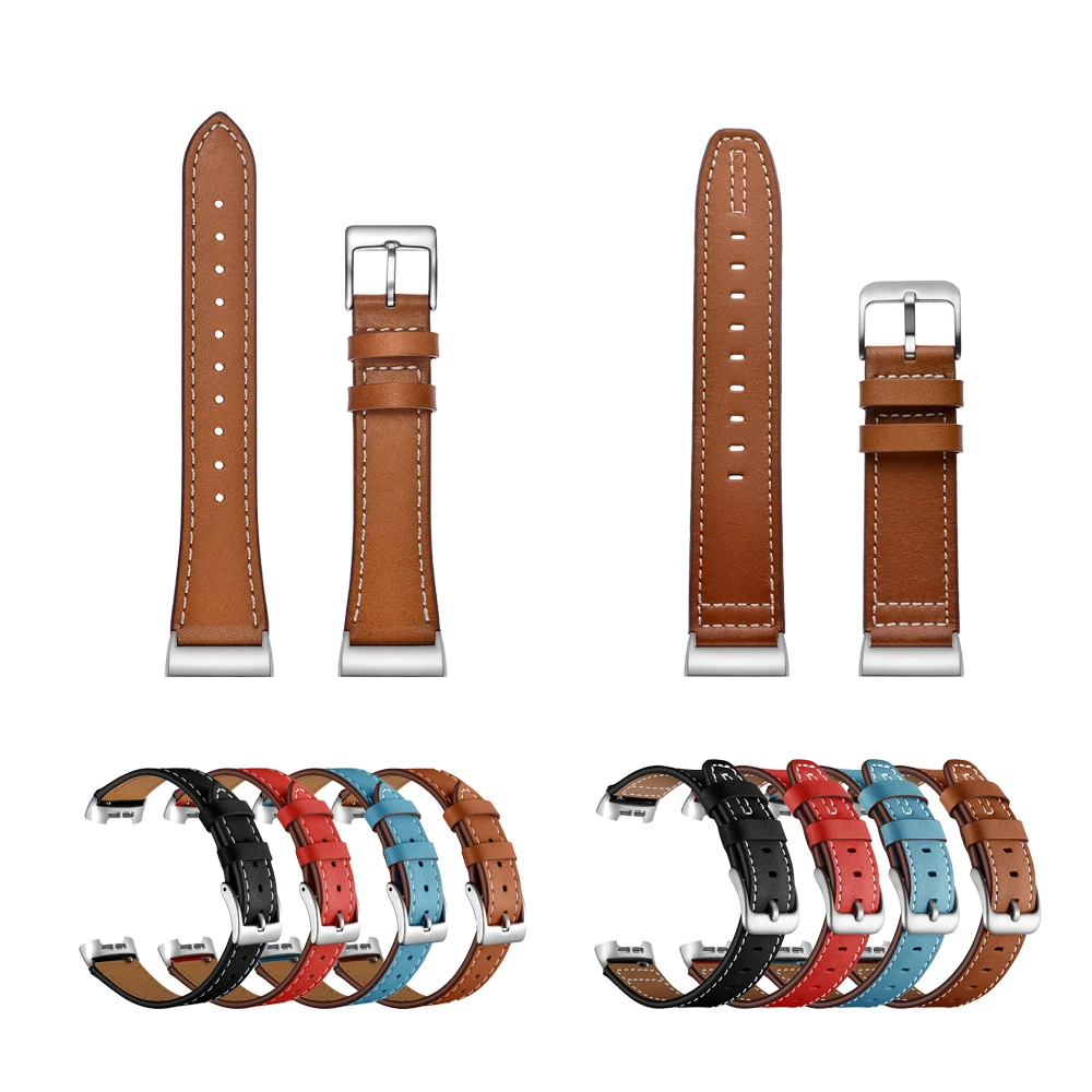 

Ремешок из натуральной кожи для часов Fitbit Charge 3 4, легко съемный ремешок для часов