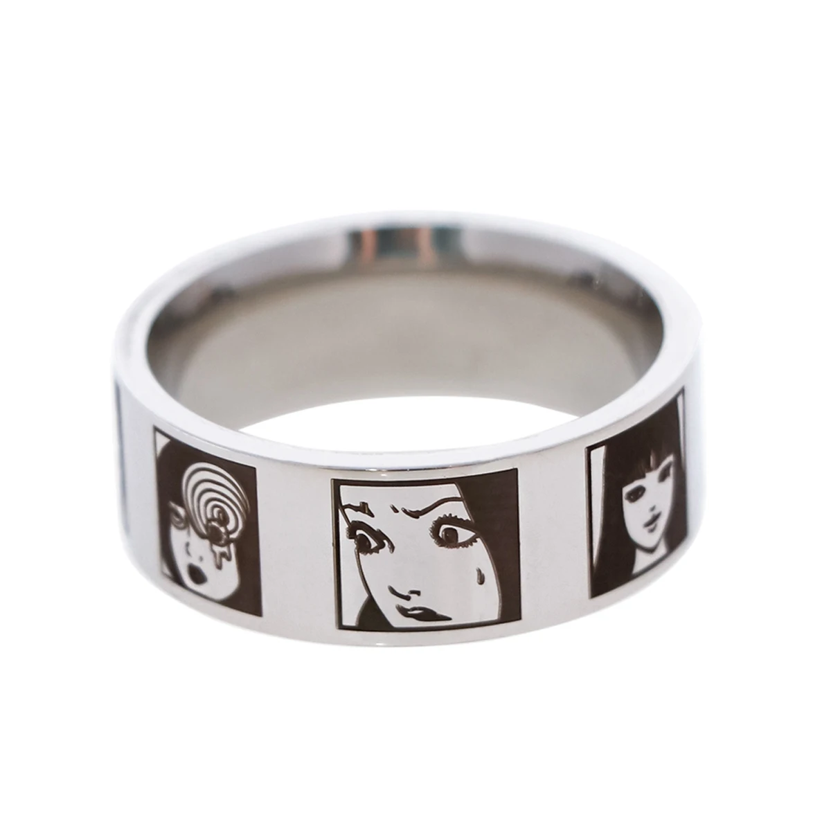 

Horror Stainless Steel Ring Couple Rings for Teens Anime Cosplay Jewelry Women Men Women's Accessories Fashion Japanese