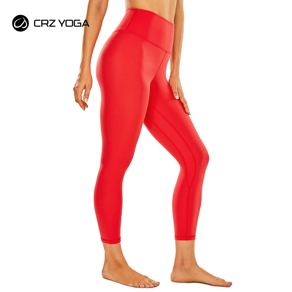 

CRZ YOGA Women's High Waisted Workout Leggings Naked Feeling Soft Yoga Capris Running Pants - 21 Inches