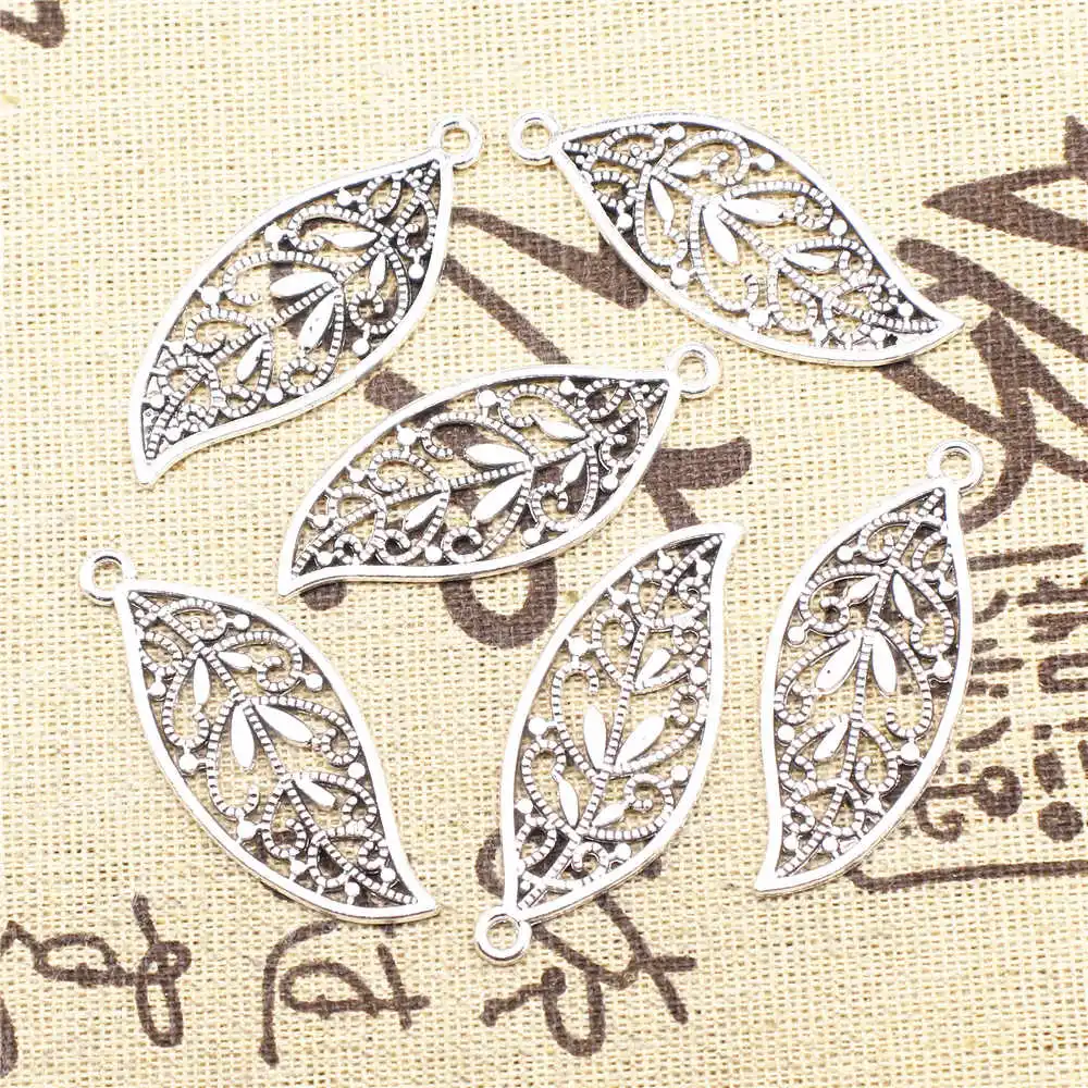 

10 шт., подвески серебряного цвета, 18 х43 мм