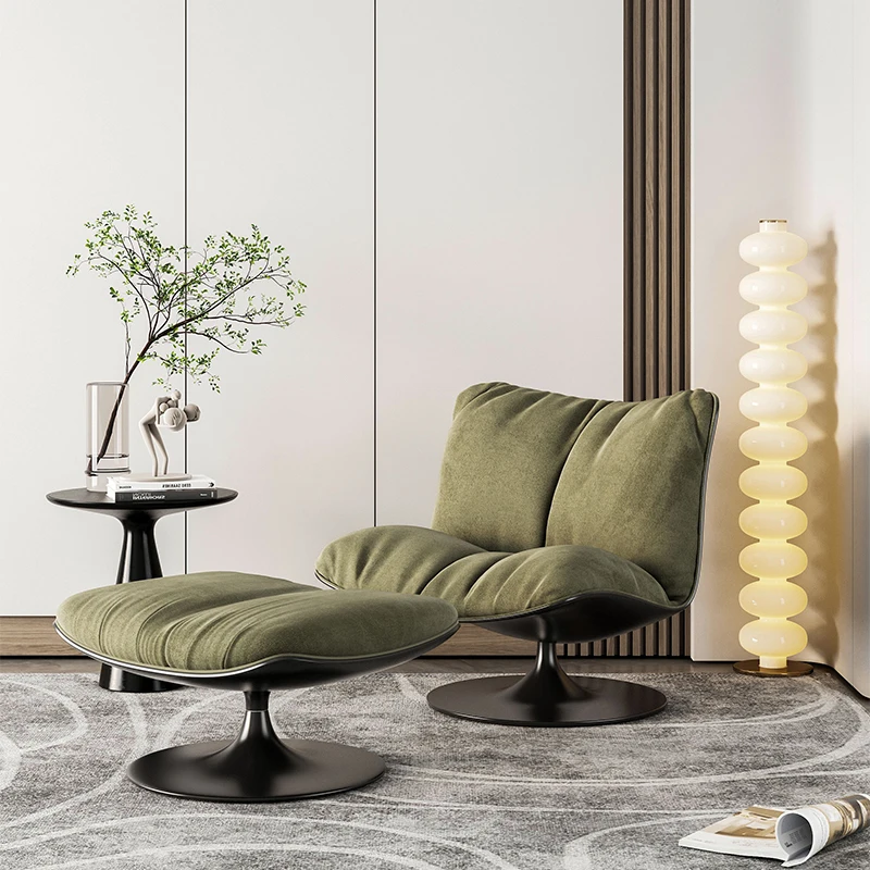 

Single-Seat Sofa Chair Modern Living Room Bedroom Leisure Swivel Recliner Minimalist