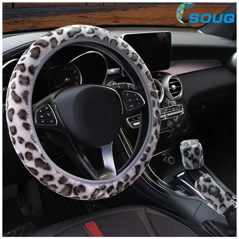 

Чехол на руль, плюшевый, с леопардовым принтом