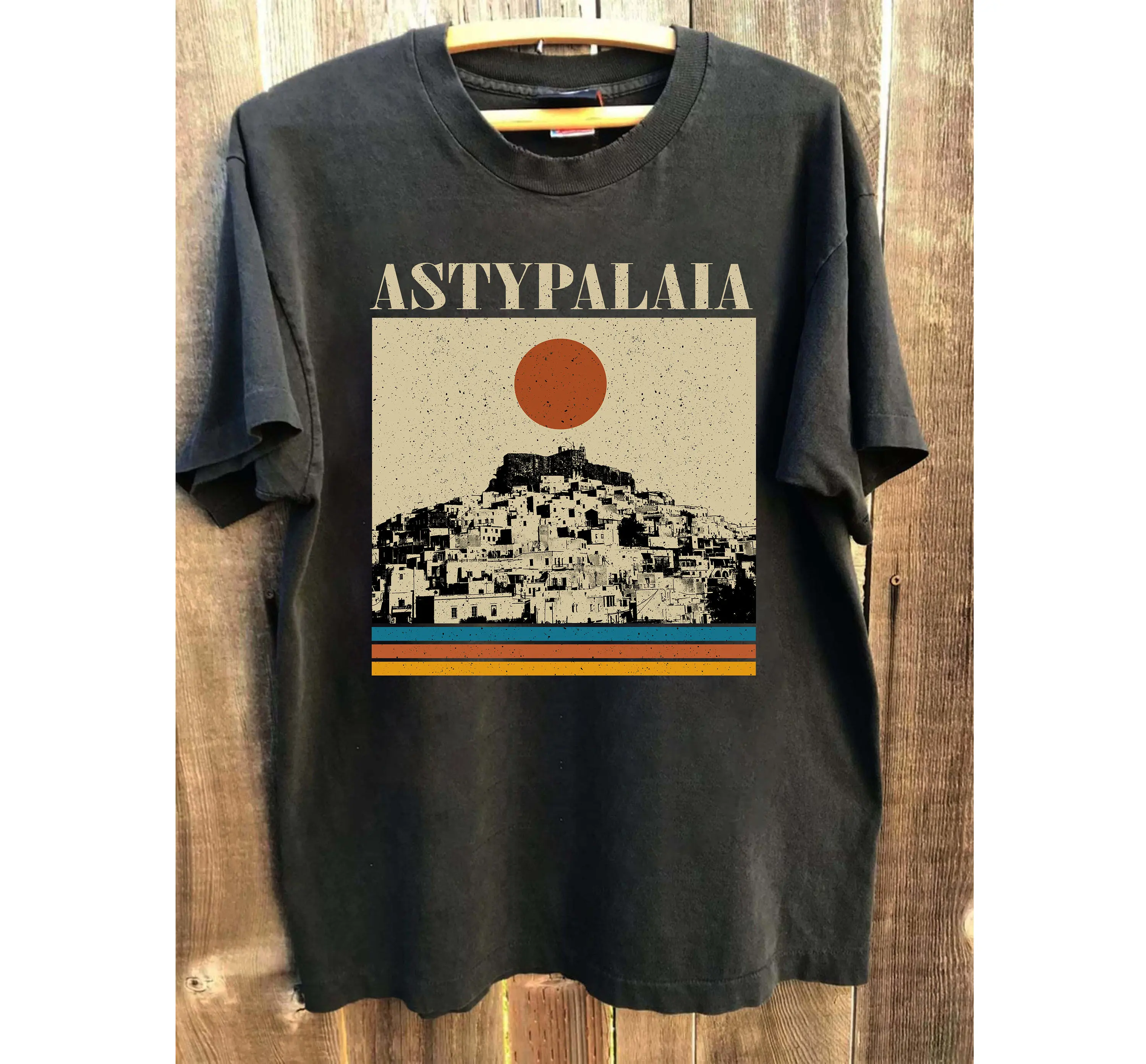 Astypalaia футболка Греция Ретро Средний век минималистский Винтаж